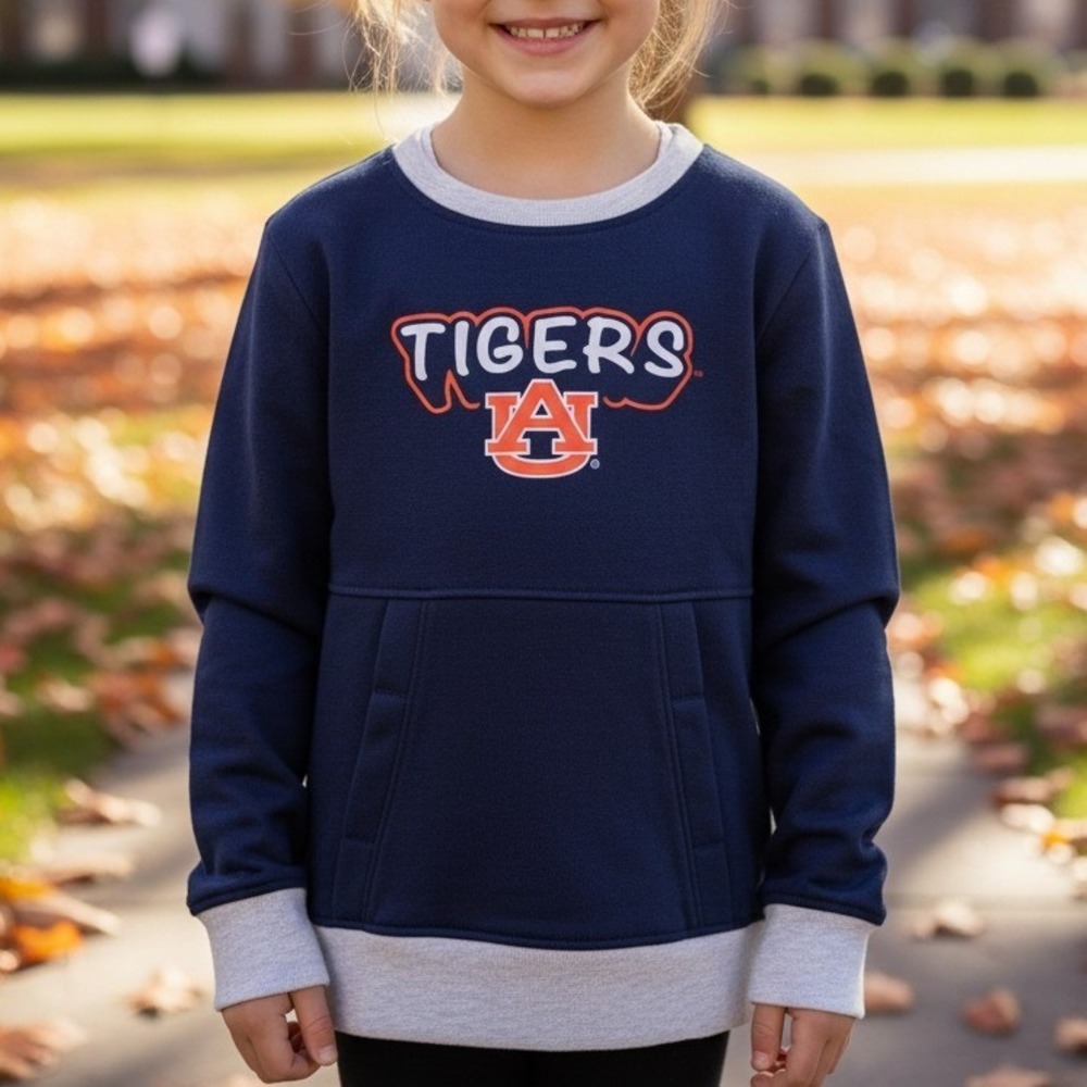 NCAA Auburn Tigers Girls‎ Crew Sweatshirt - L
